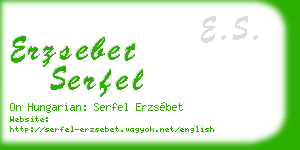 erzsebet serfel business card